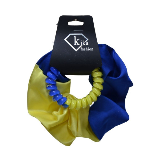 Набір резинок для волосся Kika fashion 2шт НАВ 32-45-1 Жовто блакитна
