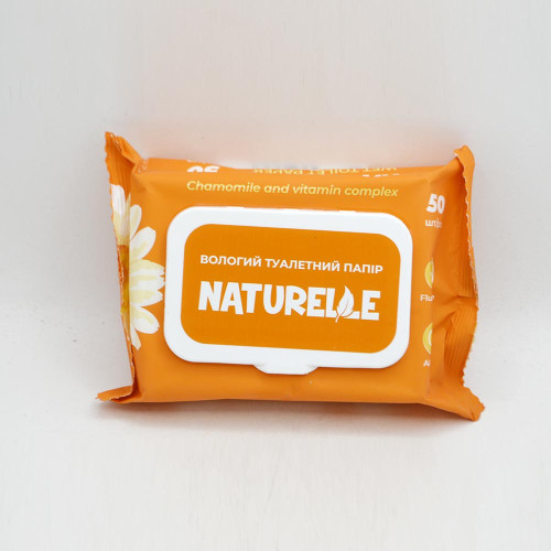 Вологий туалетний папір Naturelle 50шт Ромашка