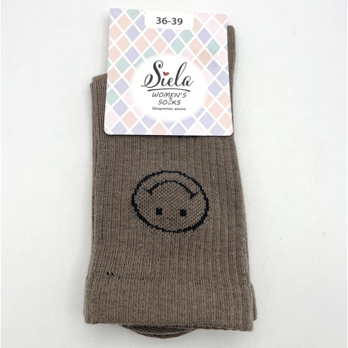 Шкарпетки жіночі Siela 36-39 Спорт Кофейний