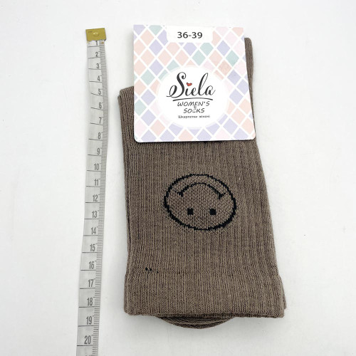 Шкарпетки жіночі Siela 36-39 Спорт Кофейний