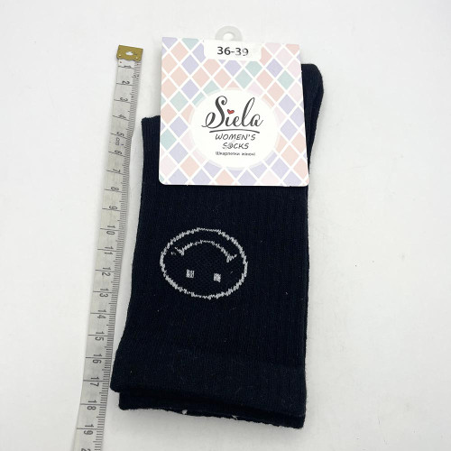 Шкарпетки жіночі Siela 36-39 Спорт Чорний