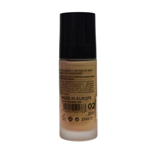 Тональний крем Elixir HD Liquid Foundation 02 Creamy Beige 25мл (скло)