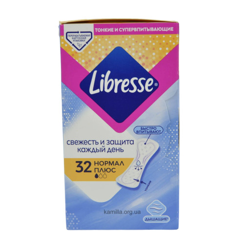 Щоденні прокладки Libresse Daily Fresh Plus Normal 32 шт.