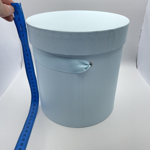 Подарункова коробка з кришкою 19*19,6см Ніжно Блакитна