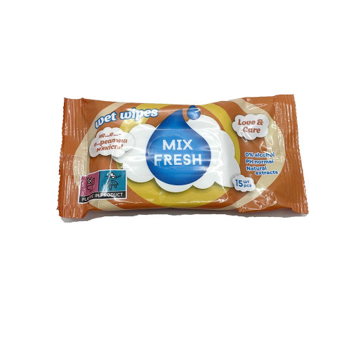 Вологі серветки Mix Fresh 15шт 