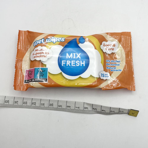 Вологі серветки Mix Fresh 15шт 