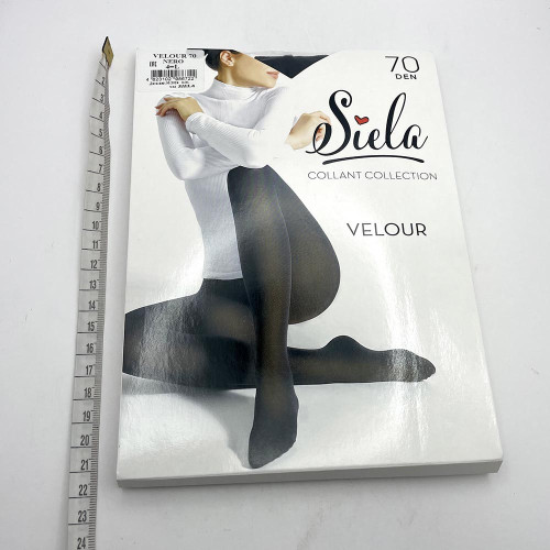 Колготи жіночі Siela Велюр 70ден №4 Неро