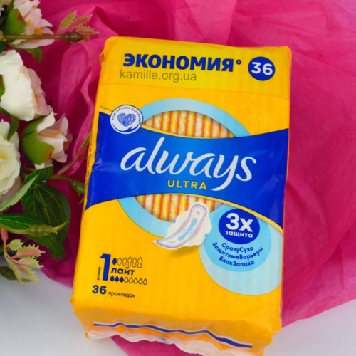 Критичні прокладки Always Ultra з ароматом Light 36 шт.