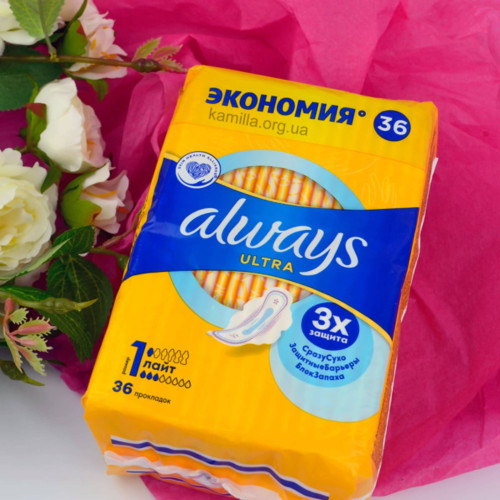 Критичні прокладки Always Ultra з ароматом Light 36 шт.