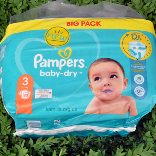 2/Підгузники дитячі Pampers Active Baby 6-11 кг №3 80 шт.