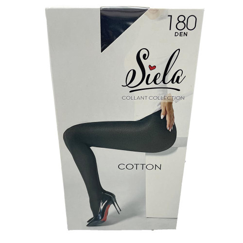 Колготи жіночі Коттон Siela 180ден №4 Неро