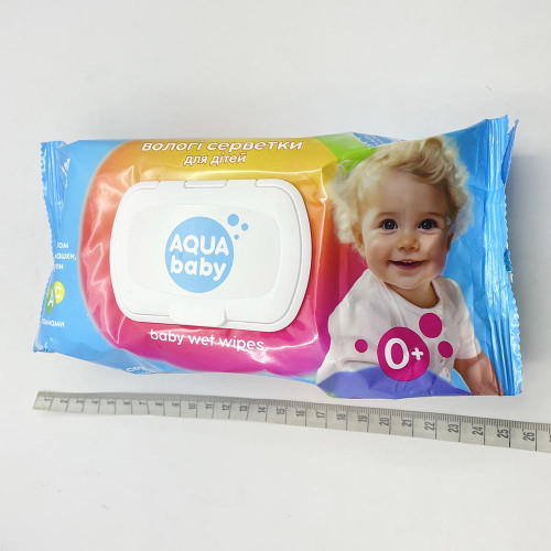 Вологі серветки Aquababy 120шт Ромашка