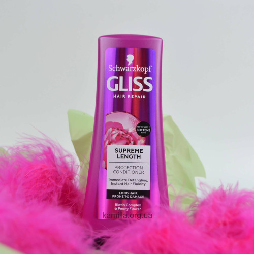 Бальзам для волосся Gliss Supreme Length для волосся схильного до пошкоджень та жирності 200 мл.