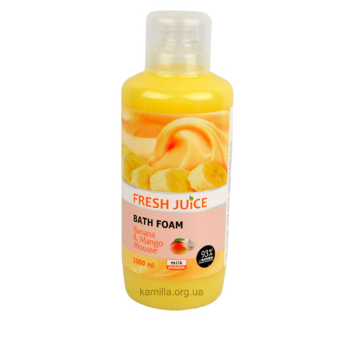 Піна для ванни Fresh Juice Banana & Mango Mousse 1 л.