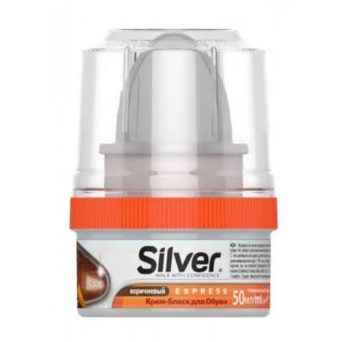 Крем-блиск для взуття Silver Premium 50мл Коричневий 