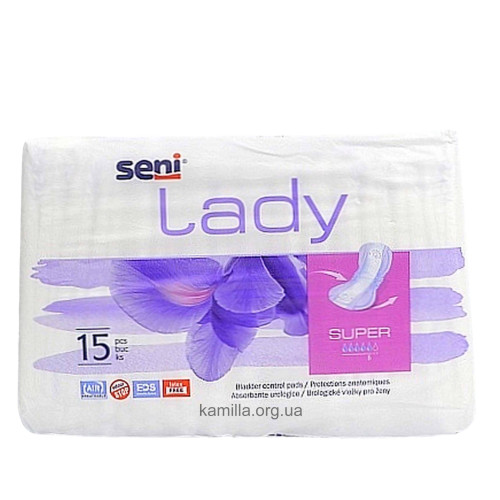 Урологічні прокладки SENI Lady 5 капель Super 15 шт.