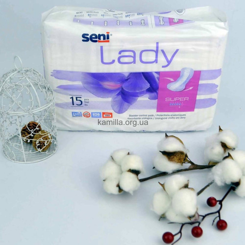 Урологічні прокладки SENI Lady 5 капель Super 15 шт.