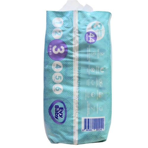 Підгузники дитячі Evy Baby №3 5-9кг 44шт