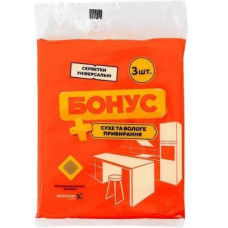БОНУС Серветки віскозні, 3+1шт.