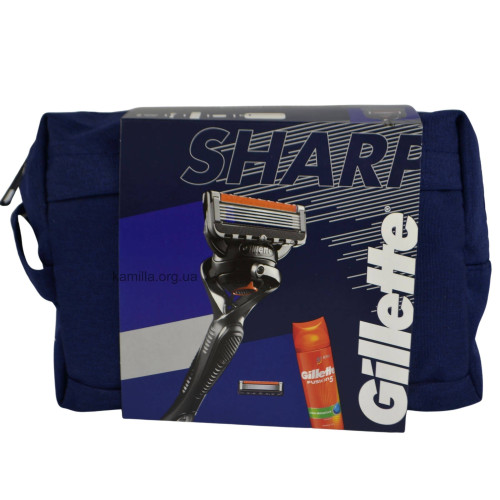 Подарунковий набір Gillette Fusion бритва + гель для гоління Sharp