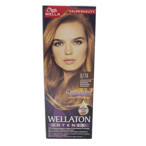 Фарба для волосся Wellaton 8.74 Шоколад з карамелю