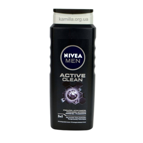 Чоловічий шампунь для волосся Nivea Active Clean 500 мл.