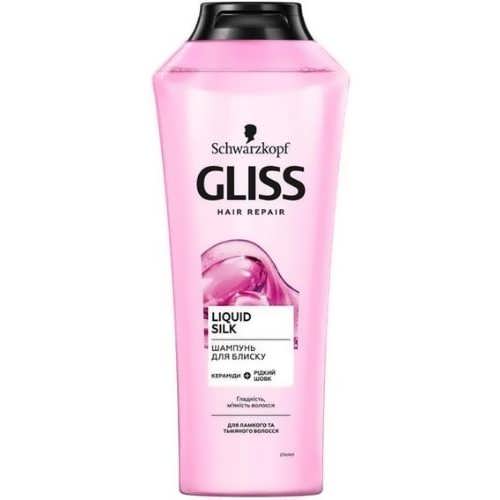 Шампунь для волосся Gliss Liquid Silk для ламкого та тьмяного волосся 400 мл.