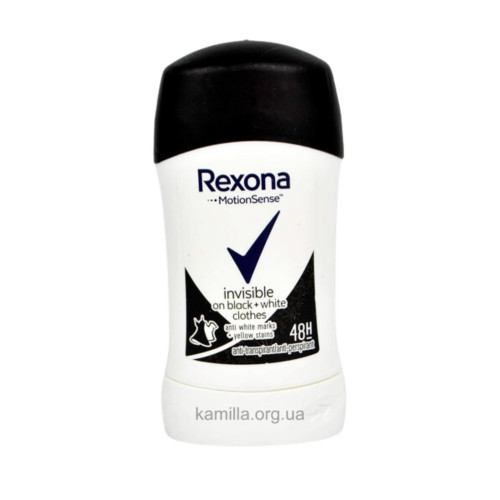 Дезодорант стік Rexona Invisible Black & White 40 мл.