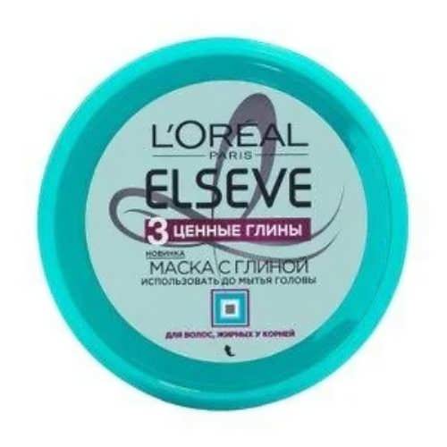 Маска L'Oreal Paris Elseve Цінність 3 глин, для волосся, схильного до жирності, 150 мл
