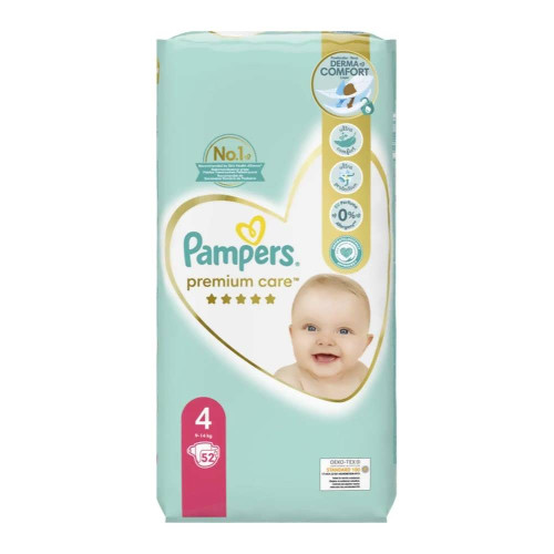 2/Підгузники дитячі Pampers Premium Care №4 9-14 кг 52 шт.