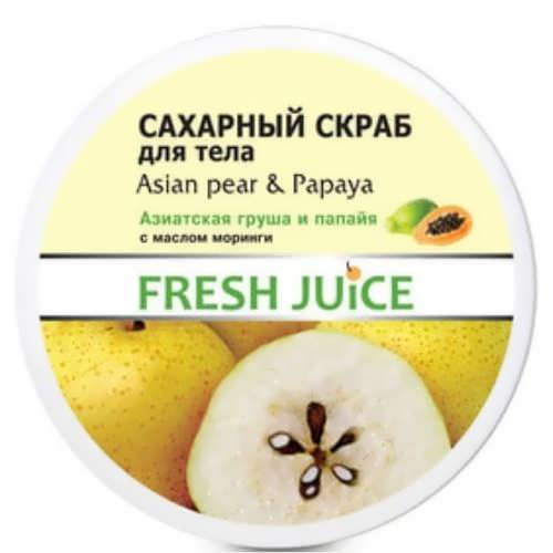 Цукровий скраб для тіла Fresh Juice Азіатська груша і Папайя 225 мл.