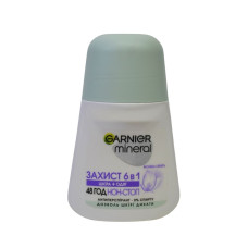 Дезодорант кульковий Garnier 50мл Захист 6в1 Шкіра та одяг 
