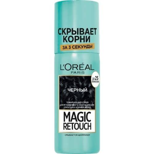 Тонуючий спрей для миттєвого маскуванання коренів волосся L’Oreal Paris Magic Retouch Чорний
