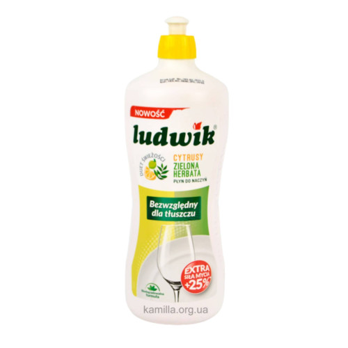Засіб для миття посуду Ludwik Цитрусовий Зелений чай 900 г
