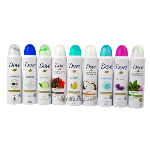 Жіночий дезодорант спрей Dove Mineral Touch 150 мл.