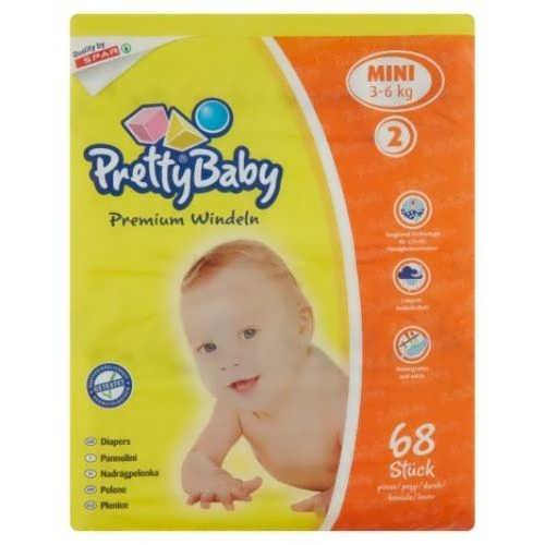 2/Підгузники дитячі Pretty baby №2 3-6кг 68шт