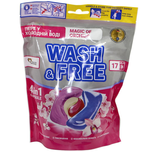 Капсули для прання Wash & Free 17шт Магія орхідей