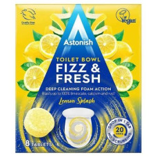 Таблетки для миття унітазу Astonish Toilet Bowl Fizz&Fresh Lemon Splash (Лимон) / 8 капсул 
