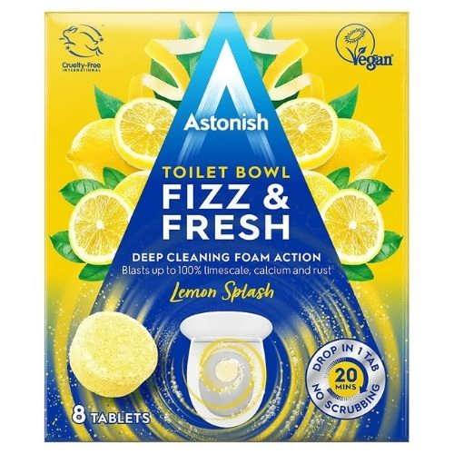 Таблетки для миття унітазу Astonish Toilet Bowl Fizz&Fresh Lemon Splash (Лимон) / 8 капсул 
