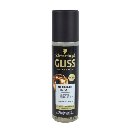 Експрес-кондиціонер Gliss Kur Ultimate Repair для сильно пошкодженого та сухого волосся 200 мл.