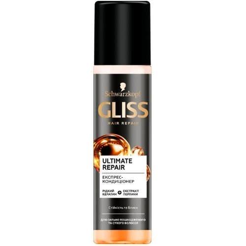 Експрес-кондиціонер Gliss Kur Ultimate Repair для сильно пошкодженого та сухого волосся 200 мл.