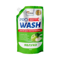 Засіб для миття посуду  PRO WASH 0,46л Яблуко (дойпак)
