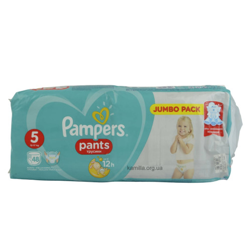 2/Підгузники-трусики дитячі Pampers Pants №5 12-17 кг 48 шт.
