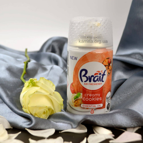 3апаска до автоматичного освіжувача Brait Cream Cookies 250 мл.