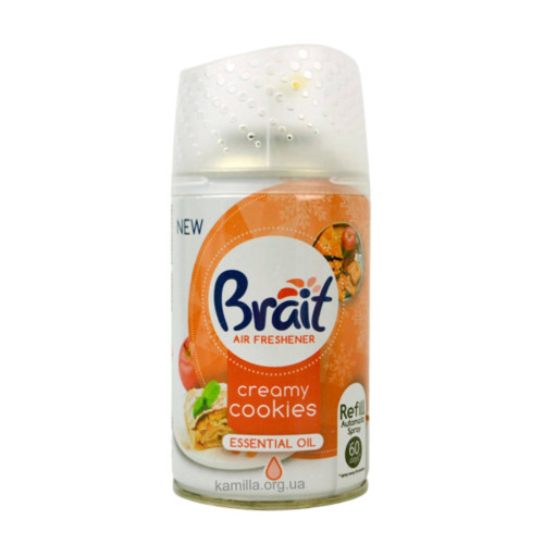 3апаска до автоматичного освіжувача Brait Cream Cookies 250 мл.