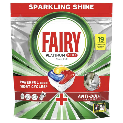 Таблетки для посудомийних машин Fairy Платінум 19шт