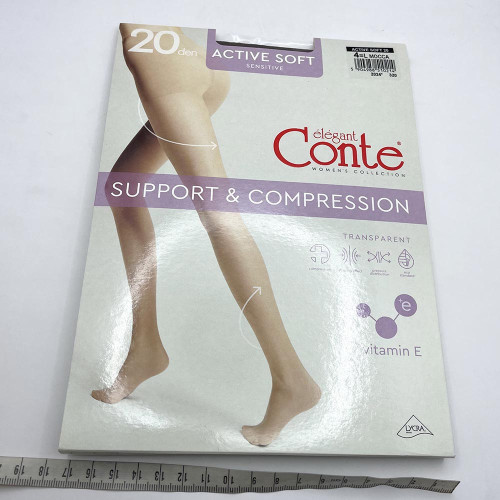 Колготи жіночі CONTE Актів Софт 20ден р.4 Мокка
