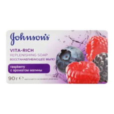 2/Мило VITA-RICH JOHNSON'S відновлююче з ароматом Малини 90г