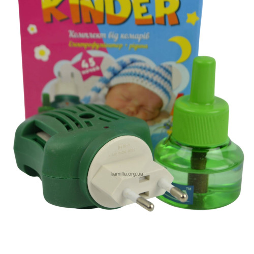 Eлектрофумігатор + рідина від комарів Некусайка Kinder без запаху 45 ночей   