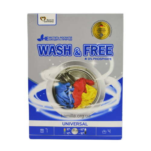 Пральний порошок Wash & Free Universal 400 г.